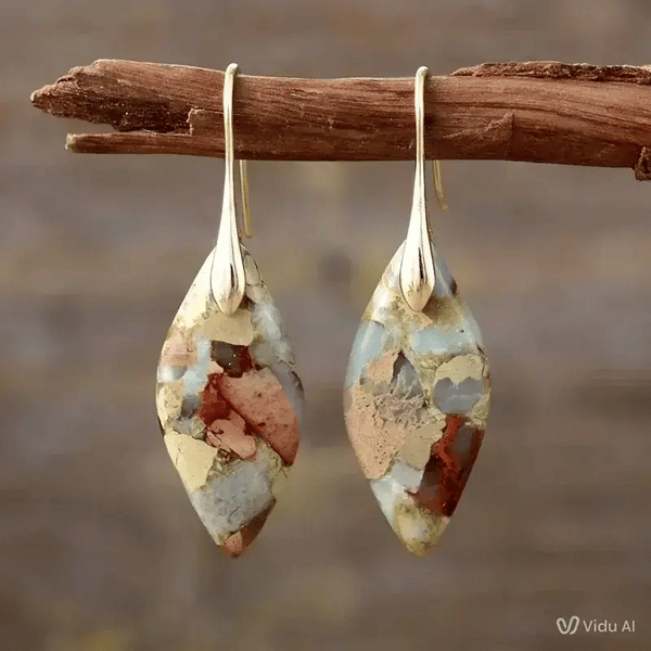 Leaf Dangle Drop Earrings - Moon Dance Charms