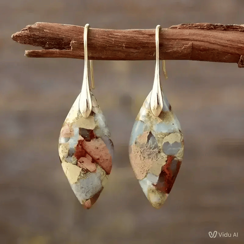 Leaf Dangle Drop Earrings - Moon Dance Charms