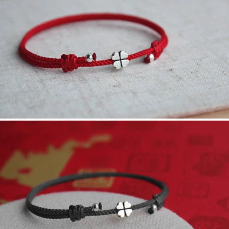 Leaf Heart Red Thread Bracelet - Moon Dance Charms