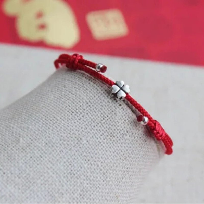 Leaf Heart Red Thread Bracelet - Moon Dance Charms