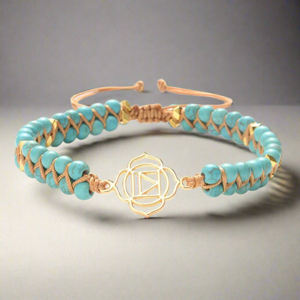 louts charm turquoise beaded bracelet