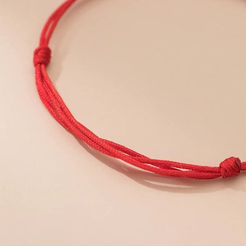 Lucky Red Rope Bracelet with 925 Silver Accents - Moon Dance Charms