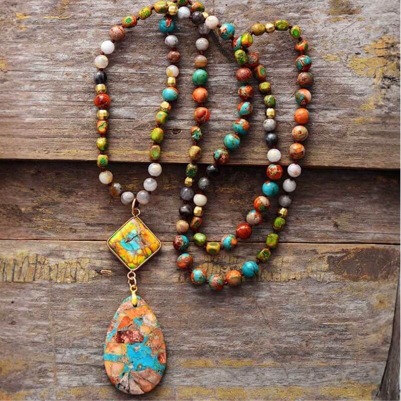 Mala Necklace I am Earth - Moon Dance Charms