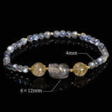 Moonstone and Quartz Pixiu Bracelet For Luck - Moon Dance Charms