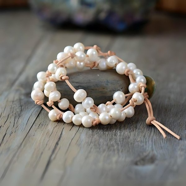 Pearls Wrap Bracelet Necklace - Moon Dance Charms