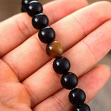 Powerful Black Onyx and Tiger Eye Bracelet Streachable - Moon Dance Charms