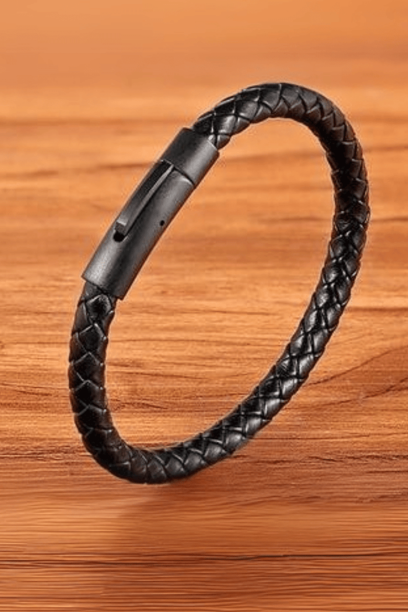 Premium Leather Braided Bracelet for Men - Moon Dance Charms