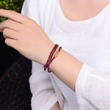 Prosperity Pixiu Bracelet For Women In Garnet - Moon Dance Charms