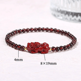 Prosperity Piyao Bracelet in Garnet – Enhance Wealth & Luck - Moon Dance Charms