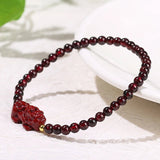 Prosperity Piyao Bracelet in Garnet – Enhance Wealth & Luck - Moon Dance Charms