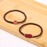 Prosperity Piyao Bracelet in Garnet – Enhance Wealth & Luck - Moon Dance Charms