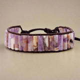 raw amethyst  cuff bracelet