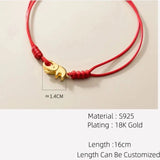 Red Thread Bracelet | Elephant Charm Silver 925 - Moon Dance Charms