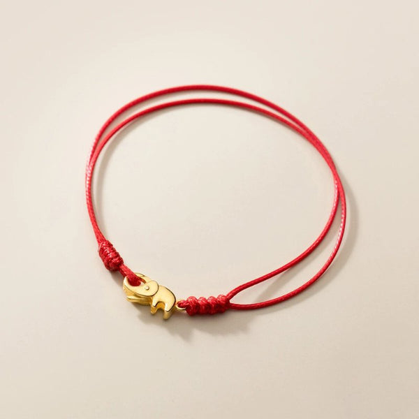 Red Thread Bracelet | Elephant Charm Silver 925 - Moon Dance Charms