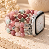 Rhodonite Beaded Band For Apple Watch  For Women
