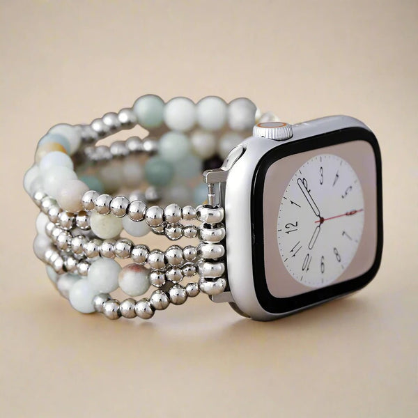 Serenity Apple Watch Band For women  With Amazonite Beads - Moon Dance Charms