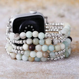 Serenity Apple Watch Band With Amazonite Beads - Moon Dance Charms