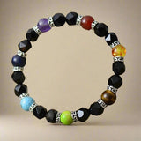 Spiritual 7 Chakras Bracelet Stretchable - Moon Dance Charms