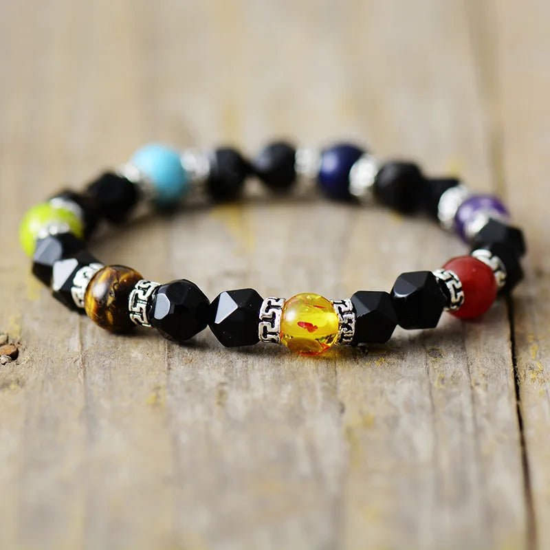 Spiritual 7 Chakras Bracelet Stretchable - Moon Dance Charms