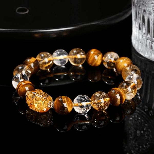 Tiger Eye Pixiu Bracelet For Wealth - Moon Dance Charms