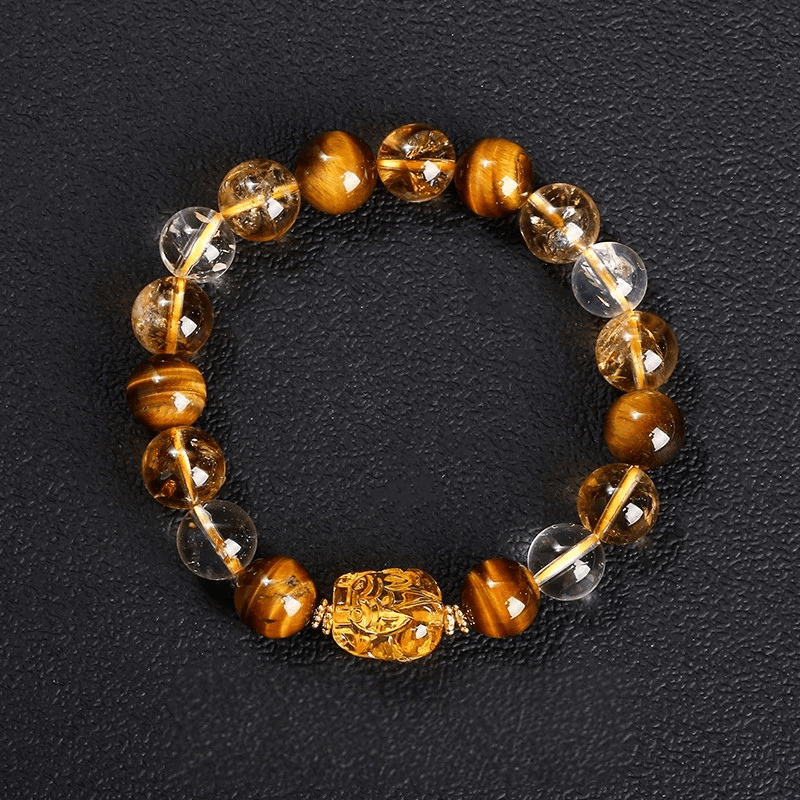 Tiger Eye Pixiu Bracelet For Wealth - Moon Dance Charms