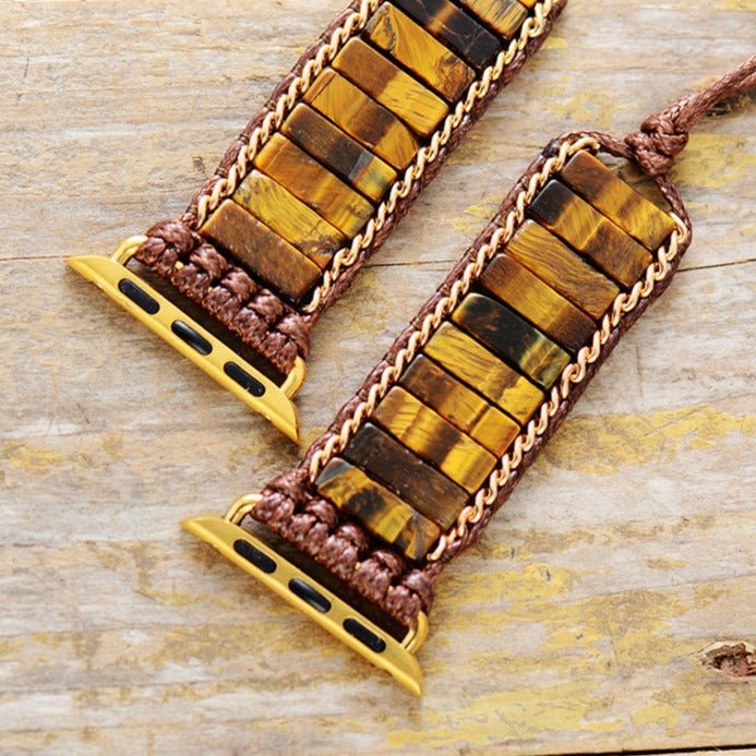 Tiger's Eye Boho Apple Watch Band - Moon Dance Charms