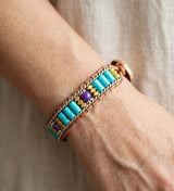 American Turquoise Boho Beaded Bracelet - Moon Dance Charms