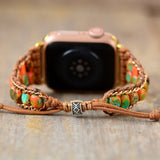 Wild Jasper Boho Apple Watch Band - Moon Dance Charms