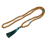 Wooden Mala Beads Necklace + free Bracelet - Moon Dance Charms