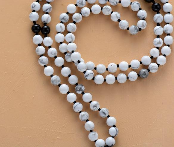 Howlite affirmation beads