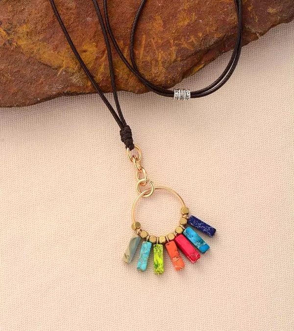 7 Color Chakra Necklace - Moon Dance Charms