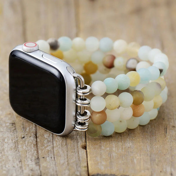 Elegant Freshwater Pearl Apple Watch Wrap Bracelet | Boho | 100% handm -  Khalee Samo