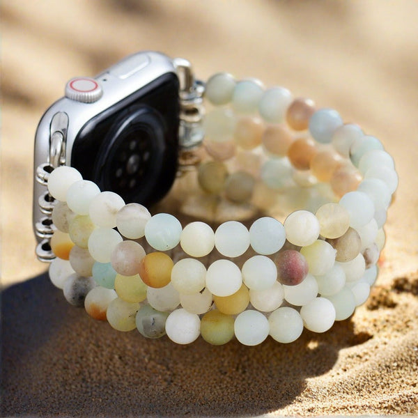 Marble beaded apple watch on sale band