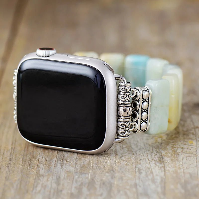 Amazonite Stone Beaded Apple Watch Band - Moon Dance Charms