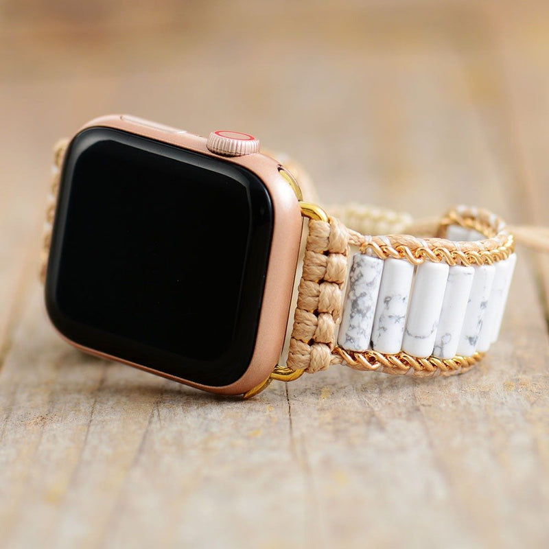 Natural Turquoise Howlite Apple Watch Band