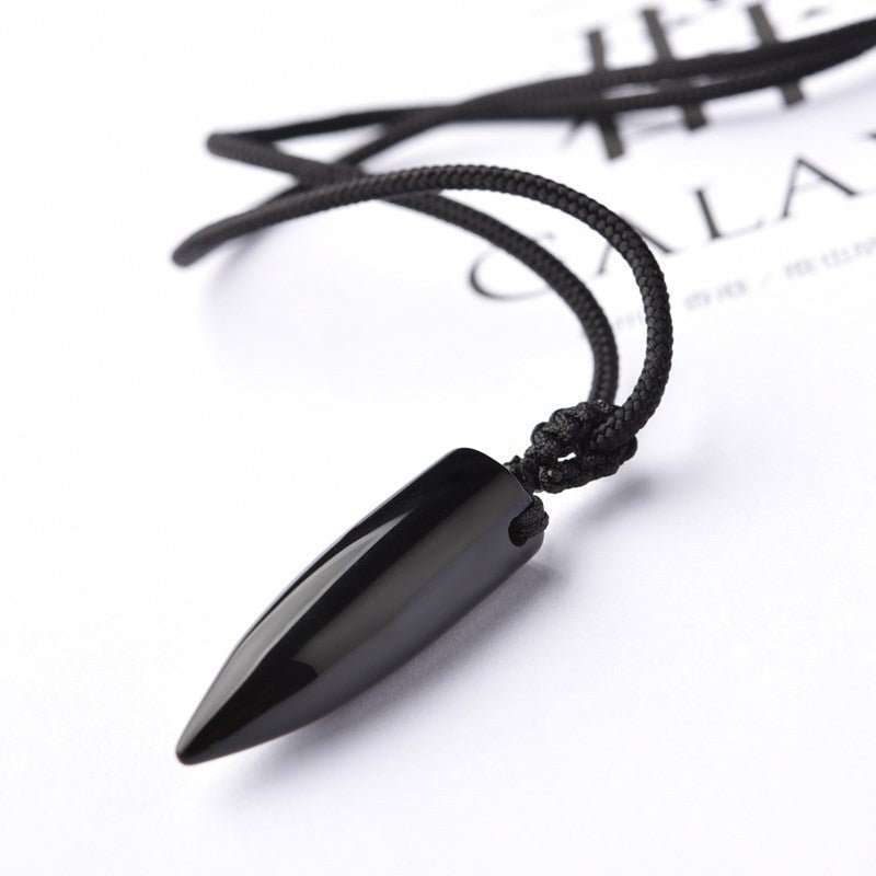 Black Obsidian Lucky Necklace - Moon Dance Charms