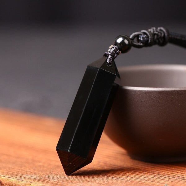 Black Obsidian Pendulum necklace - Moon Dance Charms