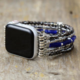 Blue Sky Beaded Bracelet Apple Watch Band - Moon Dance Charms