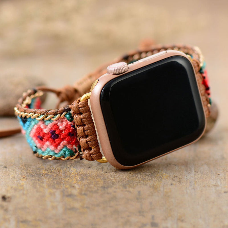 Amazon.com: Apple Watch Band MISIFU Handmade Beaded Boho Watch Bracelet for  Iwatch Series 8/7/6/5/4/3/2/1/SE for Women(42/44/45mm, Fit Wrist:7.2
