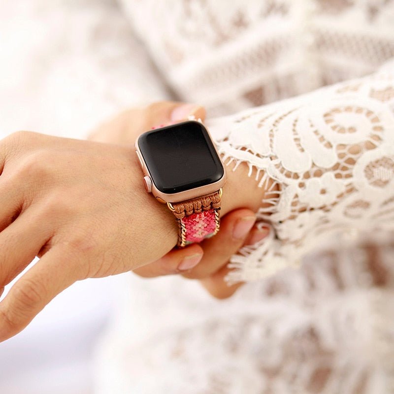 Boho Braided Apple Watch Band - Moon Dance Charms