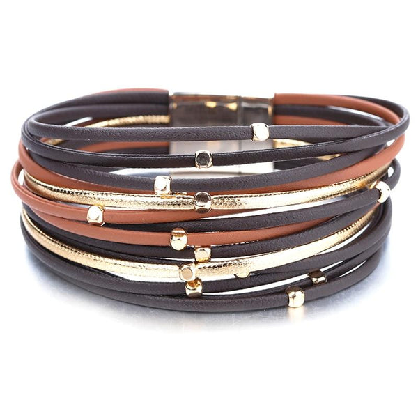 Boho Multilayered Leather Bracelet