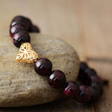 Handmade Garnet Stone Bracelet - Moon Dance Charms