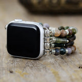Jade Beaded Apple Watch Band Stretch