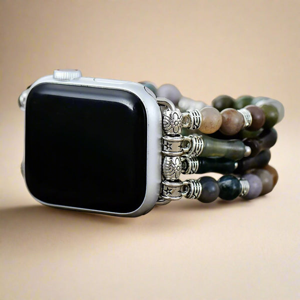 Jade Beaded Apple Watch Band Stretch