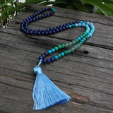 Lapis Lazuli And Aventurine Mala 108 Beads - Moon Dance Charms