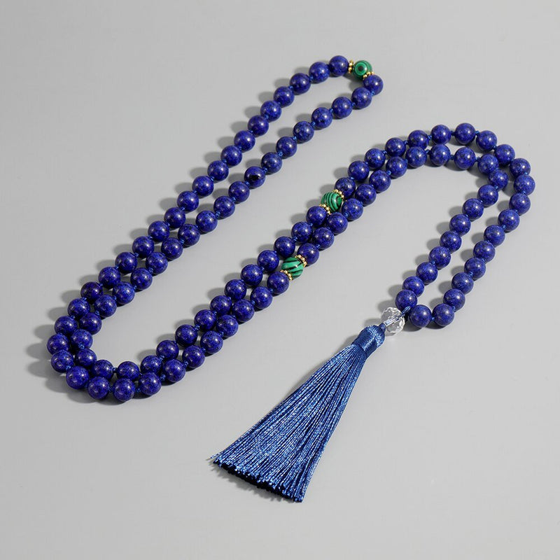 Lapis Lazuli Mala Beads - Moon Dance Charms