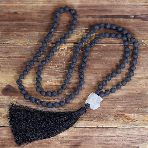 Lava Stone Mala Necklace - Moon Dance Charms