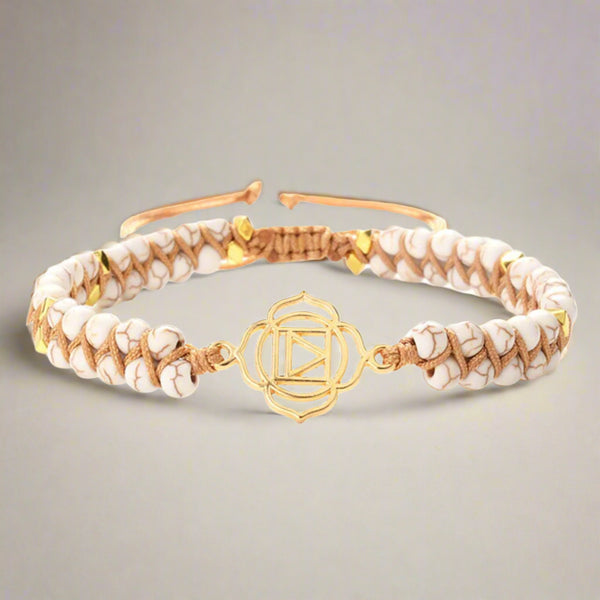 Lotus Charm Beaded Bracelet - 