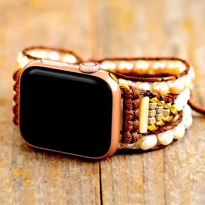 Lovely Pearls Boho Apple Watch Band Wrap