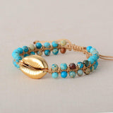 Turquoise & Shell Beaded Bracelet